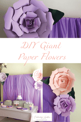 DIY Giant Paper Flowers for Girls Birthday Party - Celebrating Together