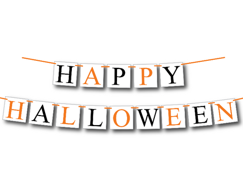 fun printable kids happy halloween banner - Celebrating Together