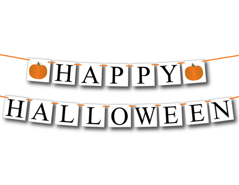 printable happy halloween banner - Celebrating Together