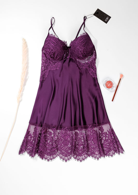 Satin Lace Babydoll