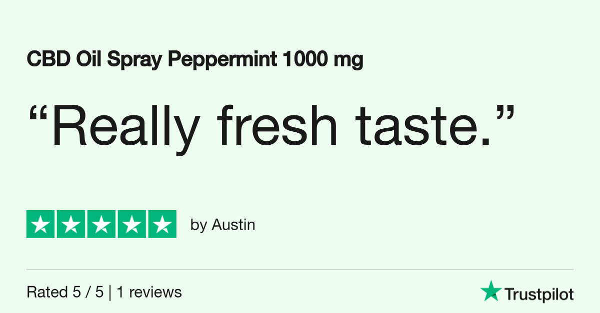 CBD Spray 1000mg Peppermint Flavour - Full Spectrum Reviews