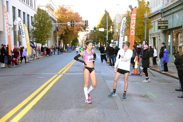 Alyssa Vassallo training for her Olympic Trials marathon run. 