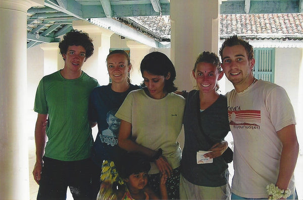 Rob with some friends and locals in India