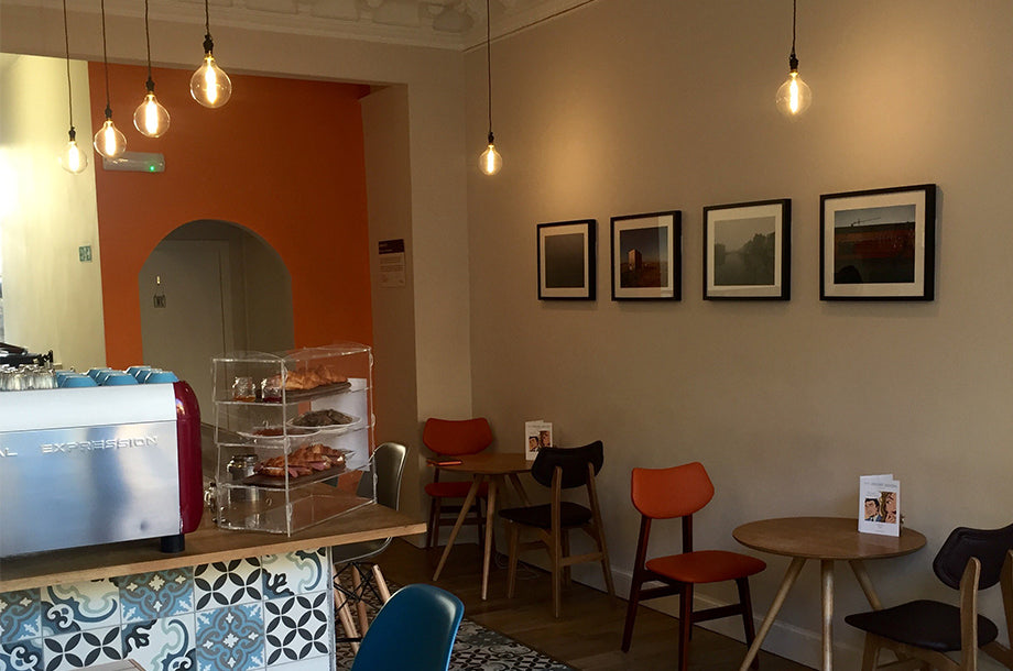 Bright Goods LED filament George lamps in My Front Room coffee house shop