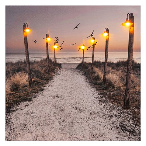 LED Canvas - Seashore Beach 13296