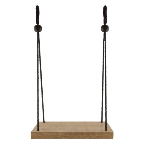 Sm Hanging Wood Shelf - Black 10192