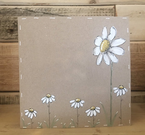 Personalised Card / Postcard - Tall Daisy (Blank) 8722