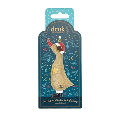 DCUK Duck Hanging Christmas  Decoration - Rudolph Red Beak 13382