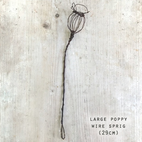 Wire Sprig - Large Poppy Head 10365