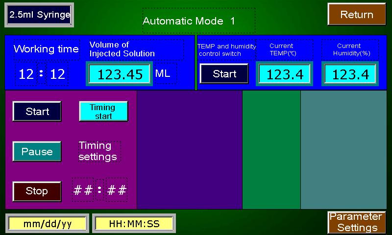 ESNY-100 Vortex yarning operation interface