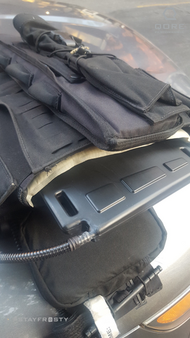 IcePlate worn behind soft body armor for police SWAT and military