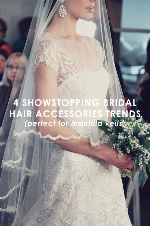 bridal hair pieces with veil