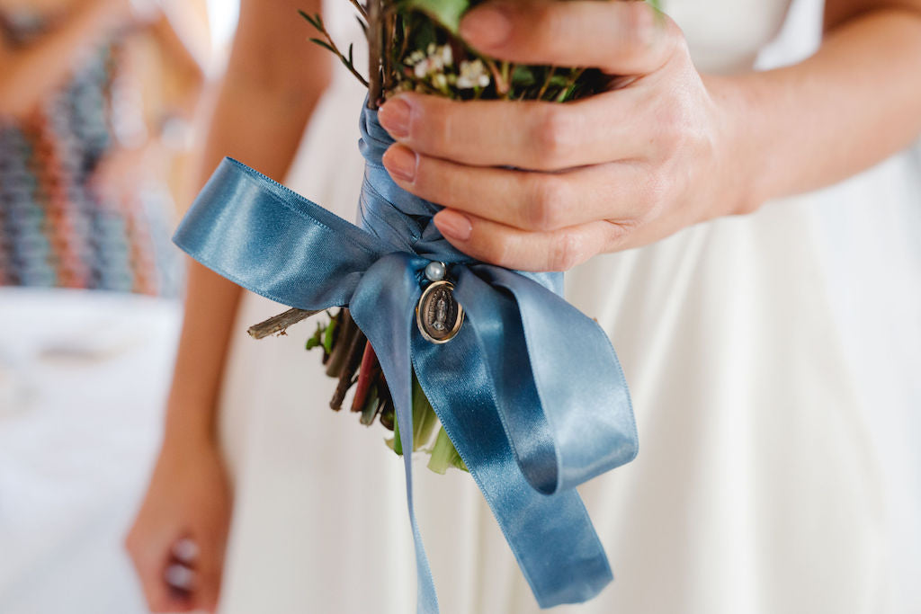 something blue wedding bouquet