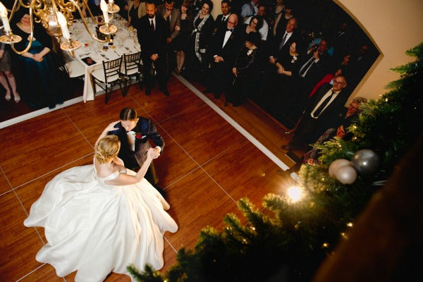 bride and grooms first dance