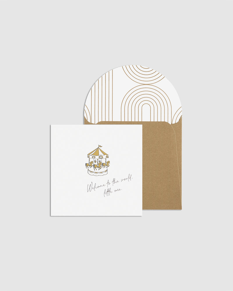 SQ GREETING CARD WELCOME TO THE WORLD WRAP