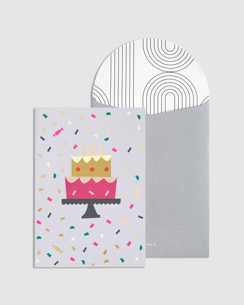 Greeting Card Birthday Cake Wrap