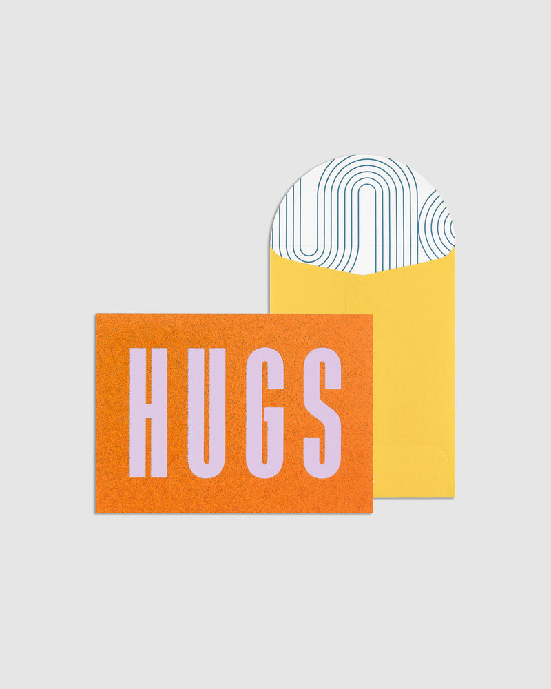 Greeting Card Glitter Hugs Wrap