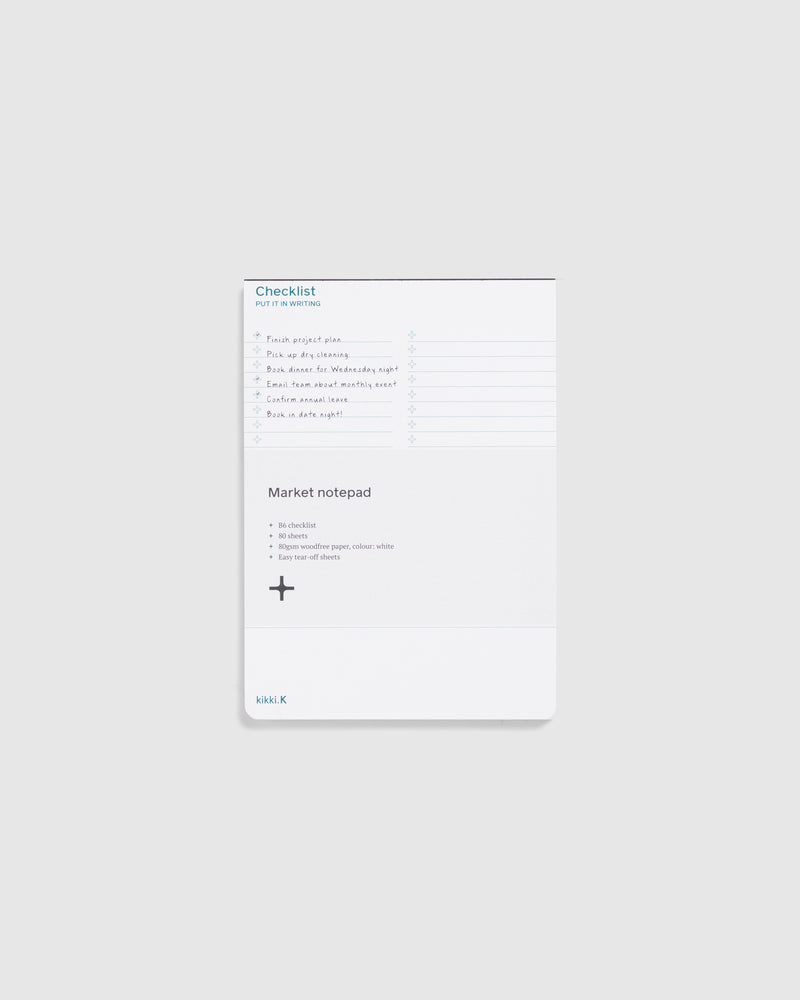 Market Notepad Checklist