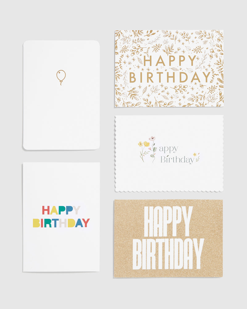 Greeting Card  Assorted Happy Birthday 5pk