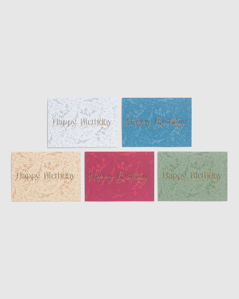 Greeting Card  Filigree Happy Birthday 5pk