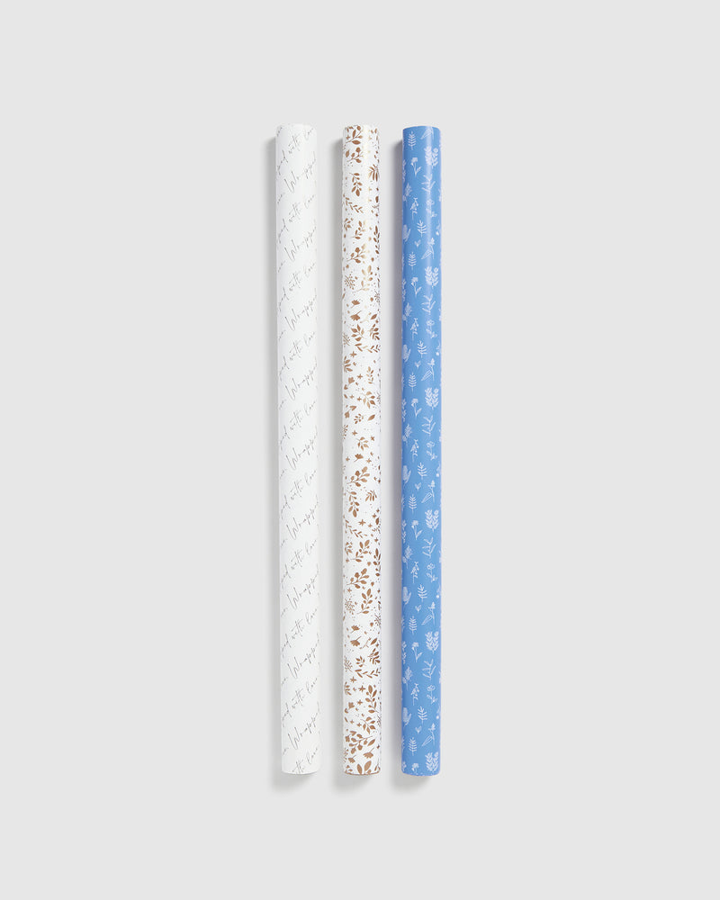 Wrapping Paper Roll Floral 3pk
