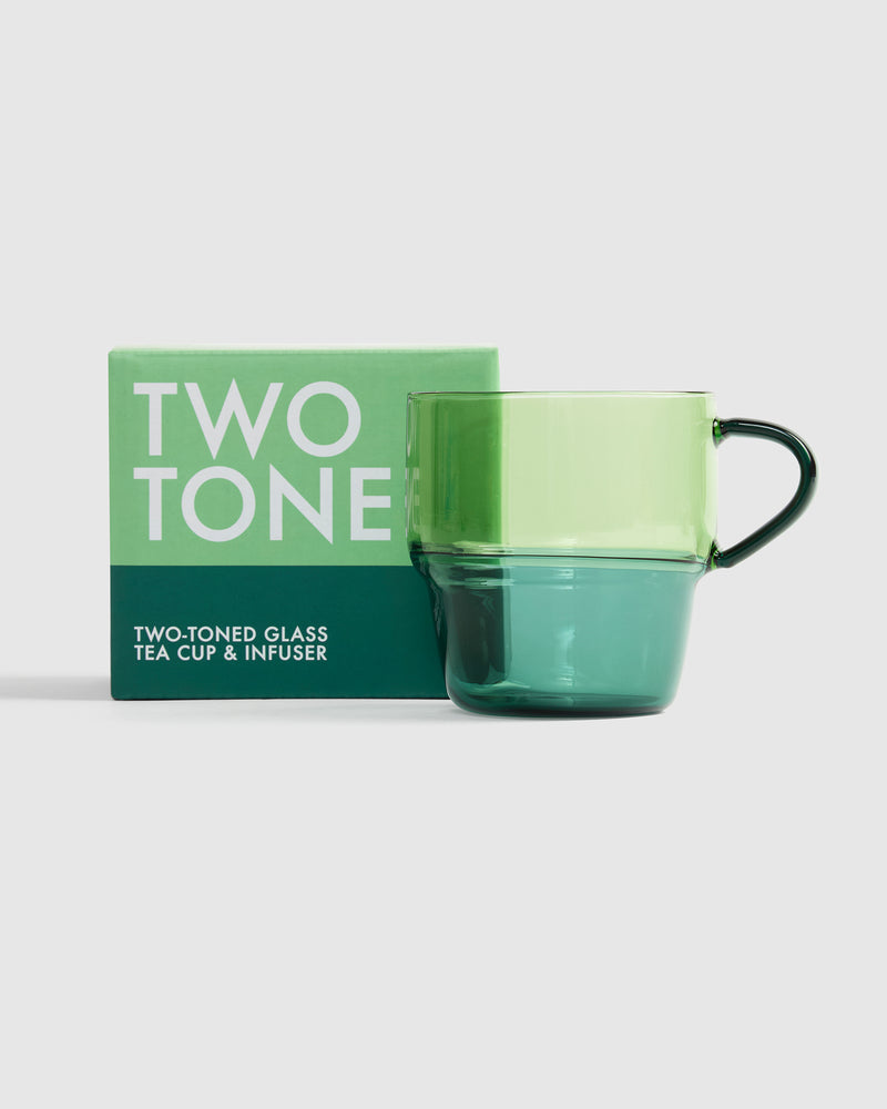 Two-Tone Glass Tea Cup & Infuser