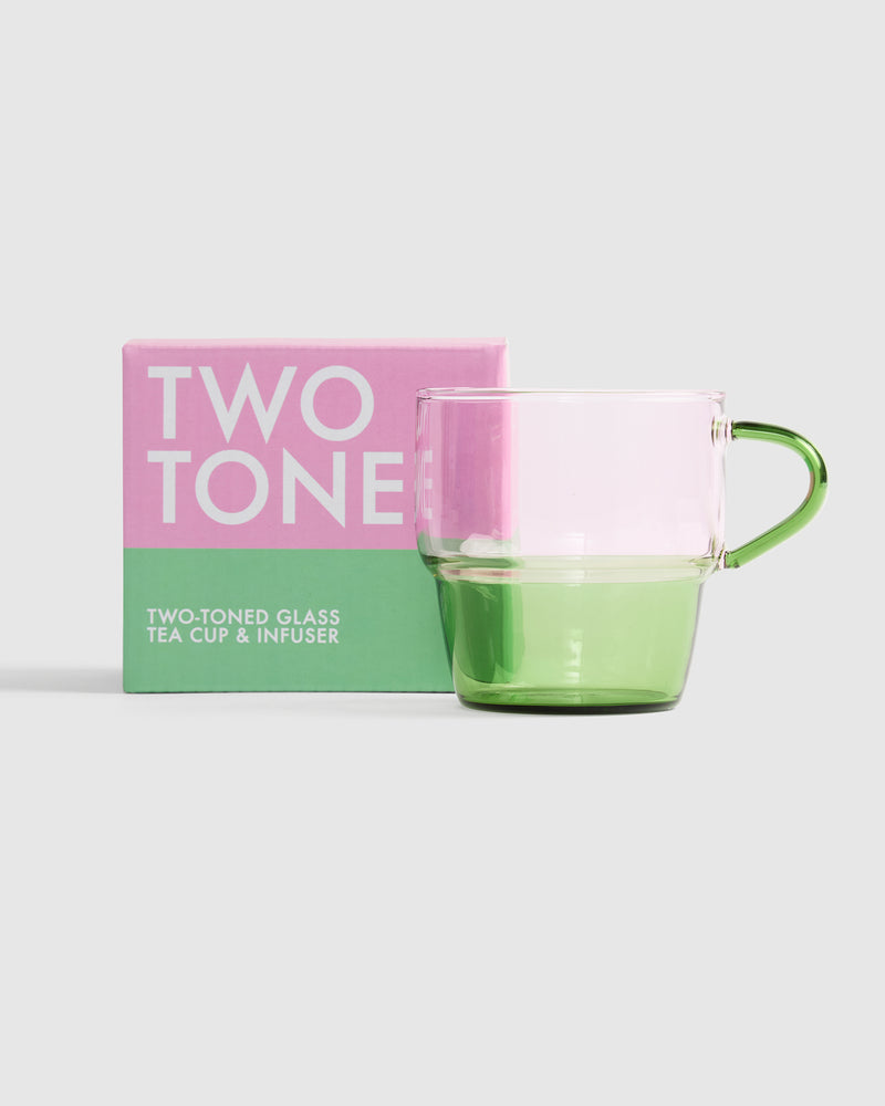 Two-Tone Glass Tea Cup & Infuser