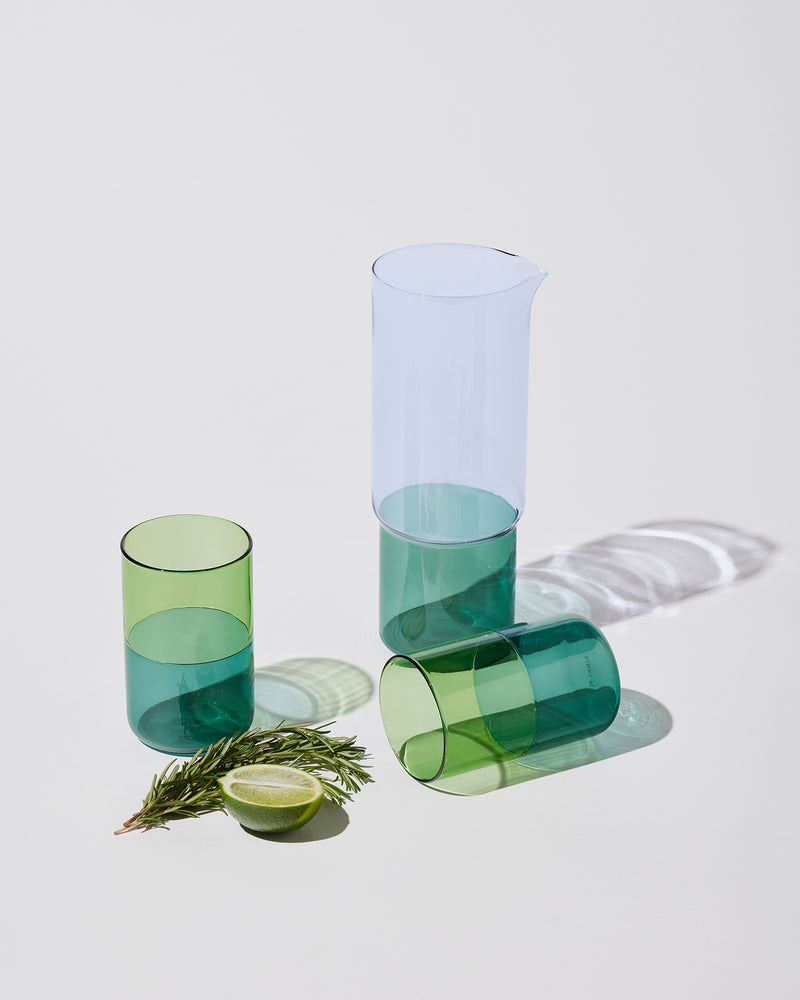 Two-Tone Glass Carafe