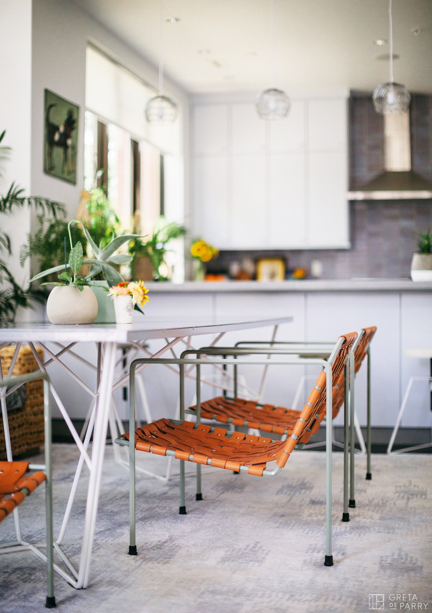 Greta de Parry Custom Dining Table with Eric Trine Chairs