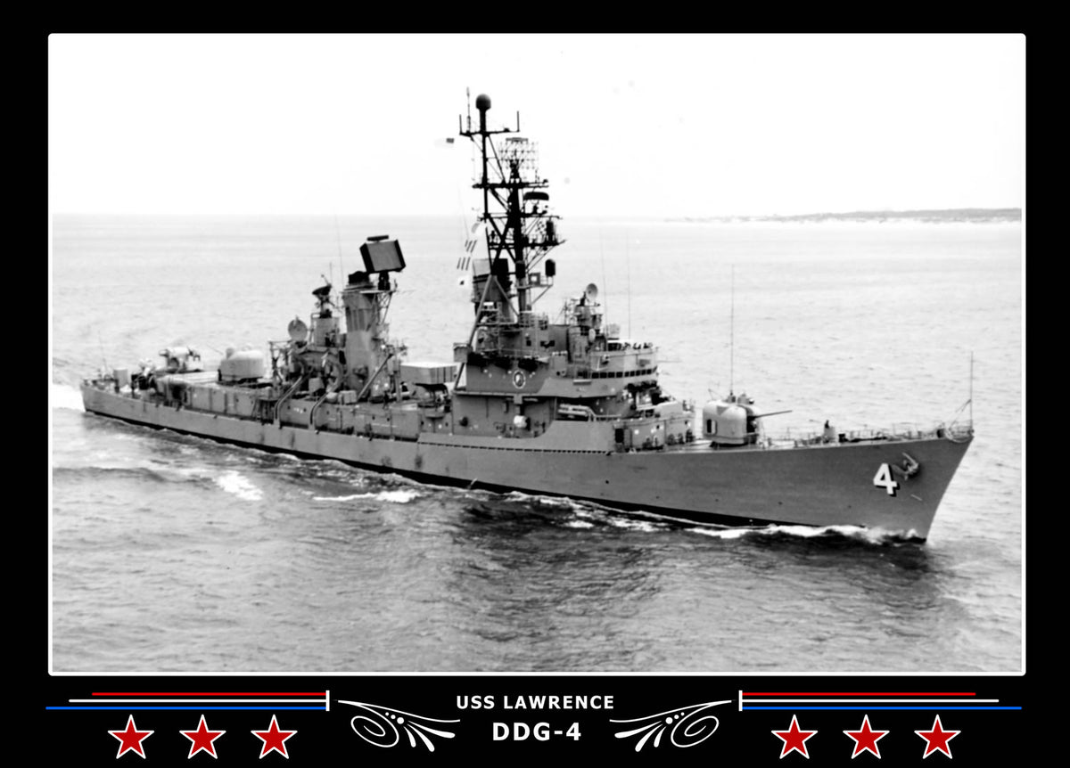 Uss Lawrence Ddg 4 Canvas Photo Print Navy Emporium