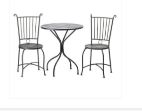 Garden Patio Table And Chair Set Black Barbies Garden Supplies