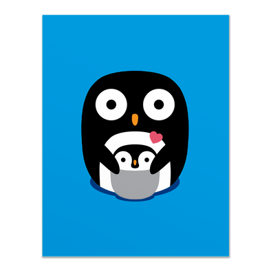 Penguin Family Card
