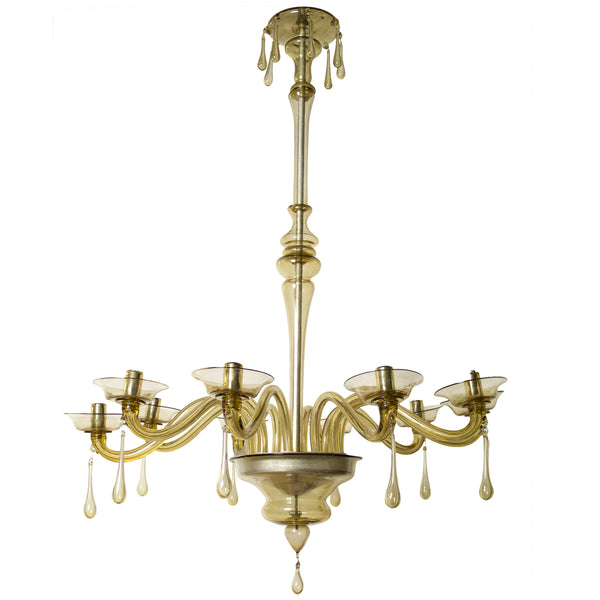 amber murano glass chandelier