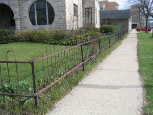 Wrought Iron Fence Before Using Rust Converter