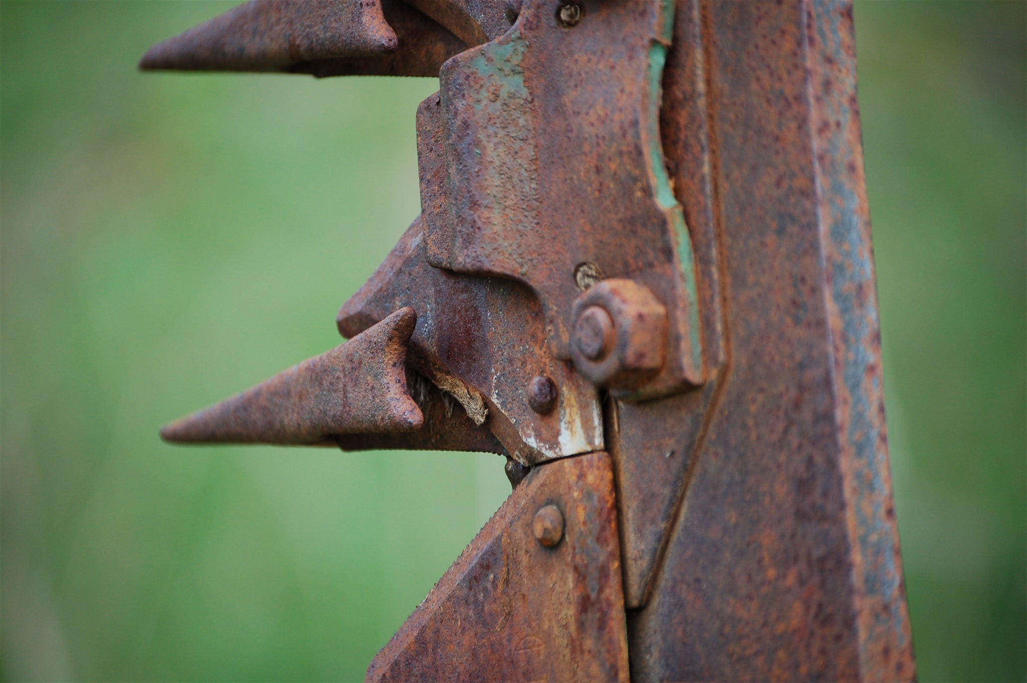 Rusty Sickle Bar Mower Close Up