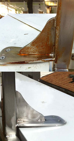 Stainless Steel Rust Before After