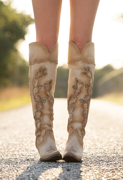 cowboy over the knee boots