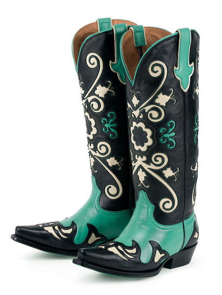 turquoise cowboy boots womens