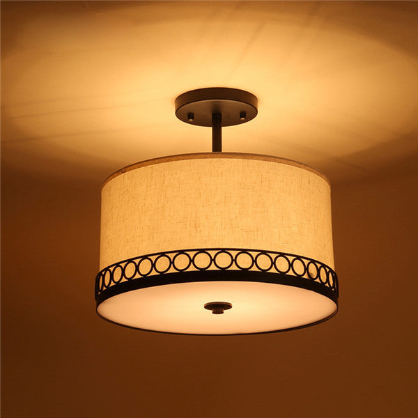 Modern Fabric Drum Shade Ceiling Light Cl236 Cheerhuzz