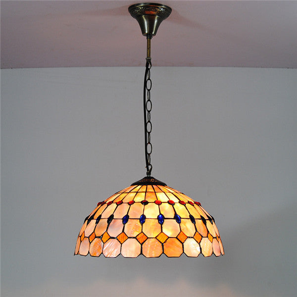 1 Light Victorian Stained Glass Lighting Pl803