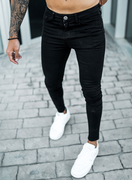 black super spray on jeans