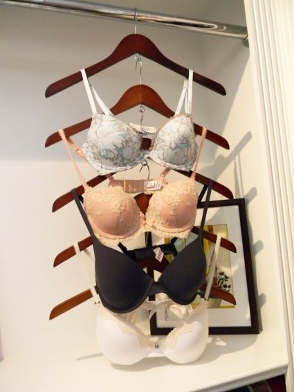 Bras Hanging in Clost