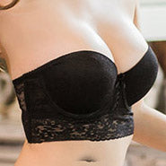 Irene longline lace bra in black from Petite Cherry