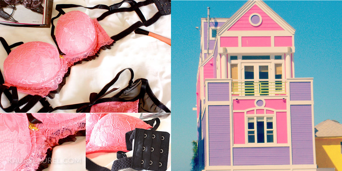 Nicole bright pink bra and panties || Barbie House in Malibu