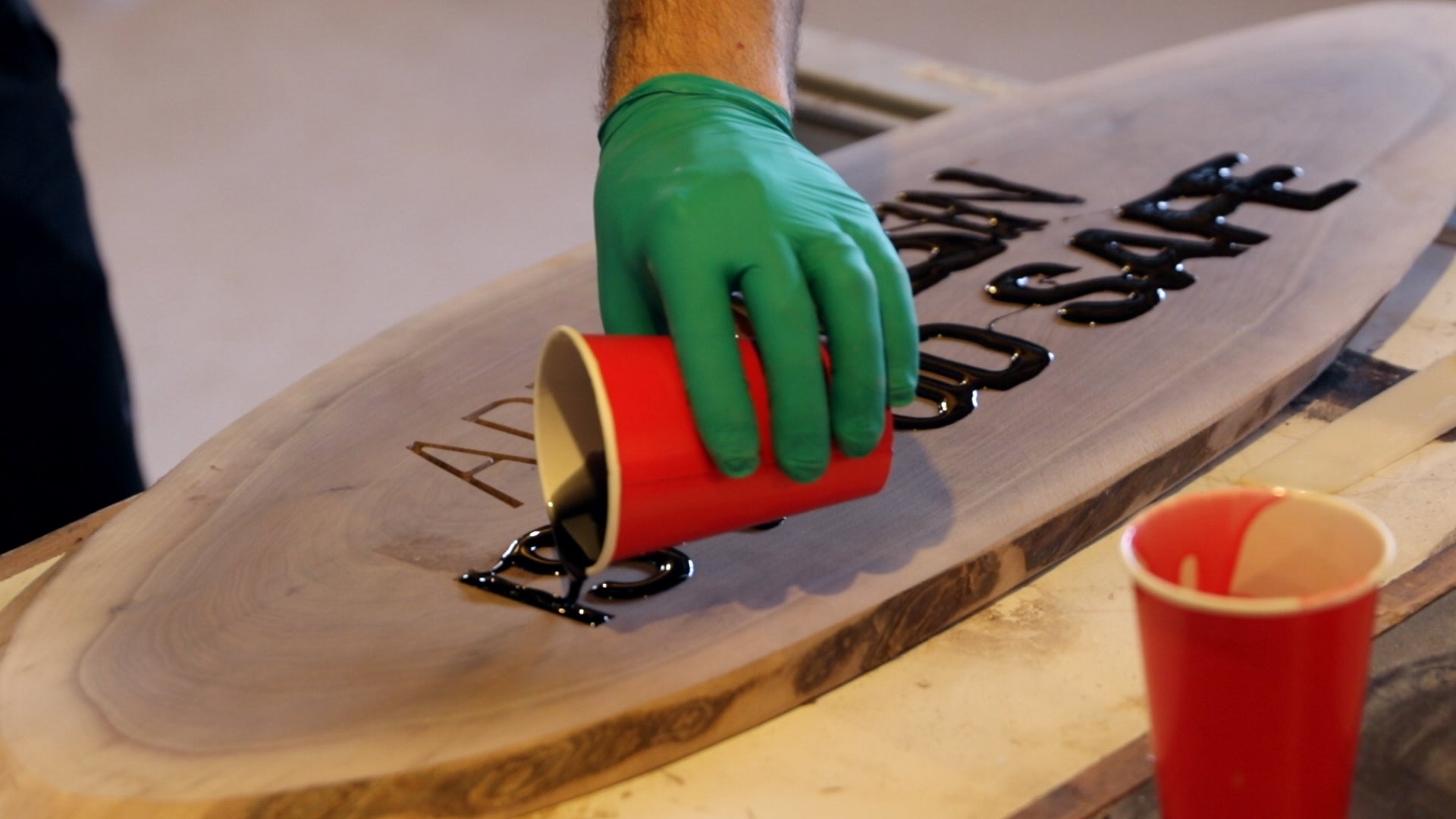 Make A Charcuterie Board - Fill in the carved areas