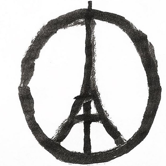 Jean Jullien Peace for Paris Eiffel Tower peace sign Paris terrorist attack