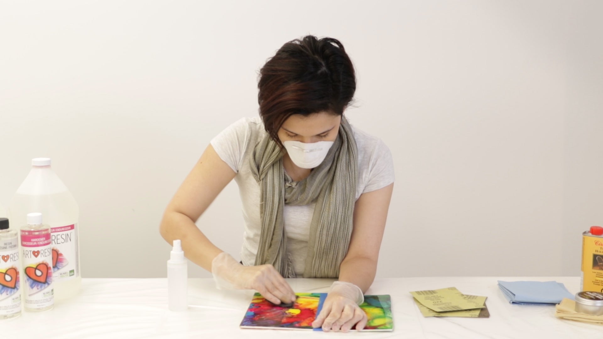 ArtResin - sanding helps prevent micro dust particles