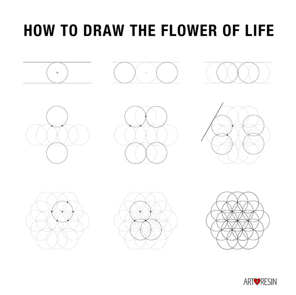 how to draw the flower of life