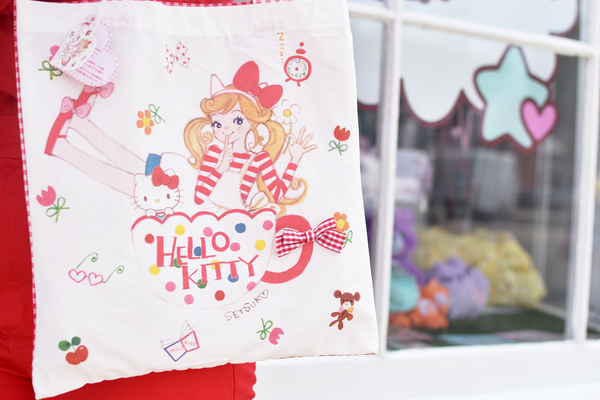 Hello Kitty Tote Bag Limited Edition Sanrio Cute Girl Handbag x