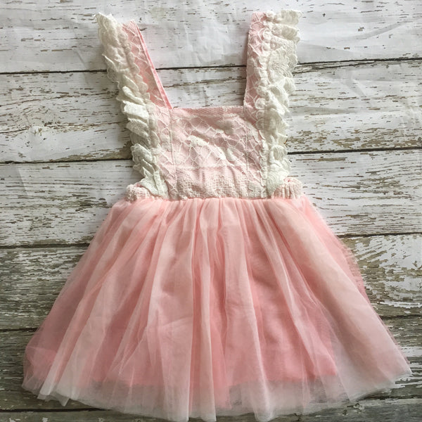 The "Renee" Vintage Inspired Apron Dress - Pink – Angora Boutique